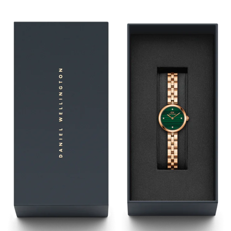 Daniel Wellington Elan Lumine Ladies Watch Rose Gold Malachite Dial DW00100721