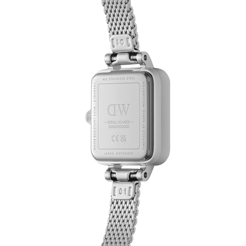 Daniel Wellington Quadro Mini Lumine Ladies Watch Silver White Dial DW00100732