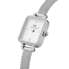 Daniel Wellington Quadro Mini Lumine Ladies Watch Silver White Dial DW00100732 Daniel Wellington