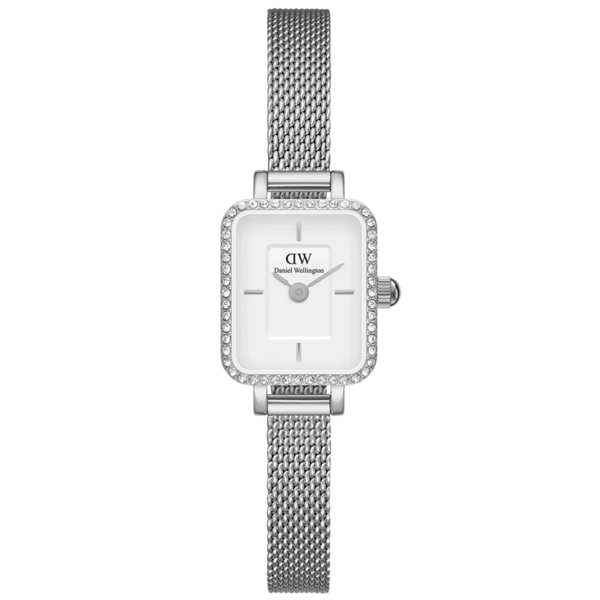 Daniel Wellington Quadro Mini Lumine Ladies Watch Silver White Dial DW00100732