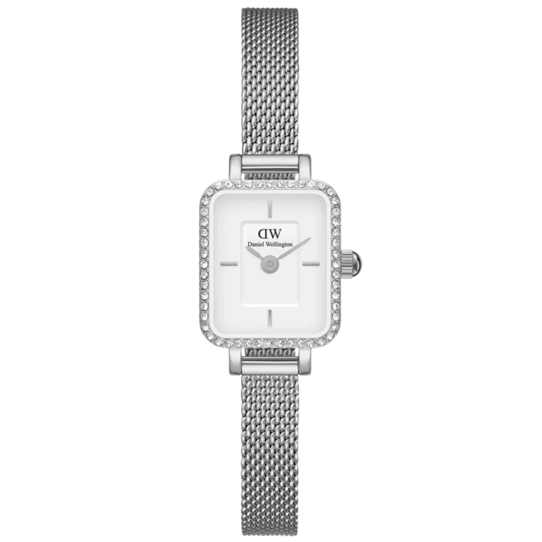 Daniel Wellington Quadro Mini Lumine Ladies Watch Silver White Dial DW00100732