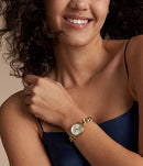 Fossil Carlie Ladies Watch Gold Curb Bracelet ES5329 Fossil