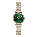 Fossil Carlie Ladies Watch Green Two-Tone ES5439 Fossil