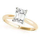 Emerald Solitaire Engagement Ring DiamondStatus