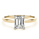 Emerald Solitaire Engagement Ring DiamondStatus