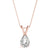 Pear Diamond Solitaire Pendant Necklace