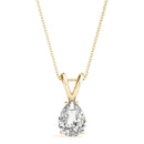 Pear Diamond Solitaire Pendant Necklace