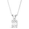 Emerald Diamond Solitaire Pendant DiamondStatus