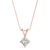 Princess Diamond Solitaire Pendant Necklace