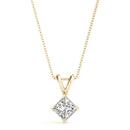 Princess Diamond Solitaire Pendant Necklace
