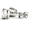 Round Rub Over Stud Diamond Earrings DiamondStatus
