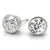 Round Rub Over Stud Diamond Earrings