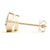 Round Rub Over Stud Diamond Earrings
