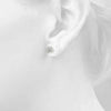 Round Rub Over Stud Diamond Earrings DiamondStatus
