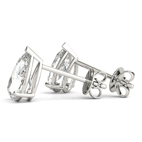 Pear Stud Diamond Earrings
