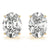 Oval Stud Diamond Earrings