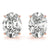Oval Stud Diamond Earrings