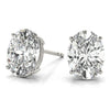 Oval Stud Diamond Earrings DiamondStatus
