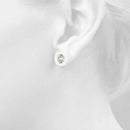 Oval Stud Diamond Earrings
