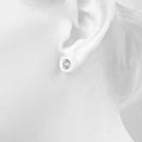 Oval Stud Diamond Earrings