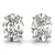 Oval Stud Diamond Earrings
