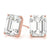 Emerald Stud Diamond Earrings