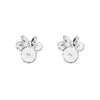 Disney Minnie Mouse April Birthstone Silver Stud Earrings Disney