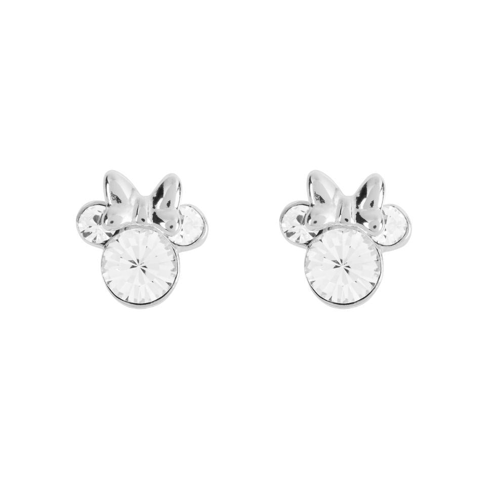 Disney Minnie Mouse April Birthstone Silver Stud Earrings