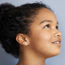 Disney Minnie Mouse April Birthstone Silver Stud Earrings