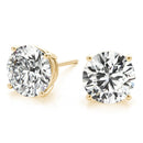 Round Stud Diamond Earrings