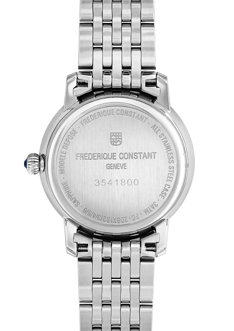 Frederique Constant Slimline Watch Ladies Moon Phase FC-206MPWD1S6B