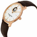 Frederique Constant Slimline Heart Beat Men's Watch Brown Leather FC-312V4S4 - WatchStatus Ltd