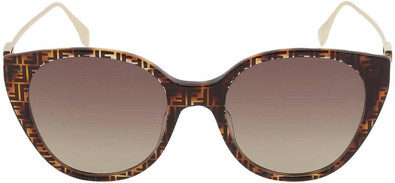 Fendi Ladies Sunglasses Havana FE40047I 55H