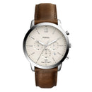 Fossil Neutra Men's Watch Silver Chronograph Leather FS5380 Fossil