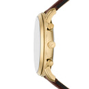Fossil Neutra Men's Watch Gold Chronograph Leather FS6113 Fossil