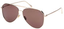 Tom Ford Charles Sunglasses Pilot Rose Gold Lens FT0853 28E