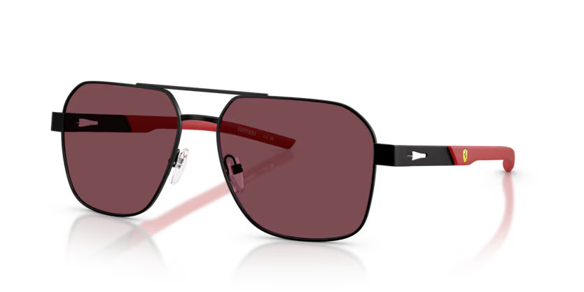 Scuderia Ferrari Sunglasses Black Frame Red Ferrari Lens FZ5003 101/1E