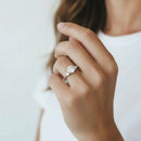 Round Pear Shoulders Engagement Ring DiamondStatus