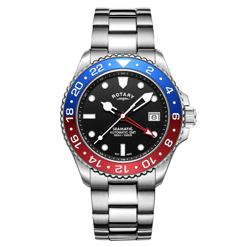 Rotary Seamatic Men's Watch Pepsi Diver GB04378/95
