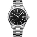 Rotary Oxford Watch Men's Black Silver/Black GB05092/04 - WatchStatus Ltd