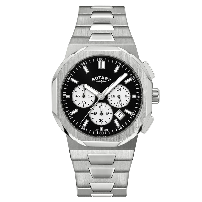 Rotary Regent Chronograph Men's Watch Black Dial GB05450/65