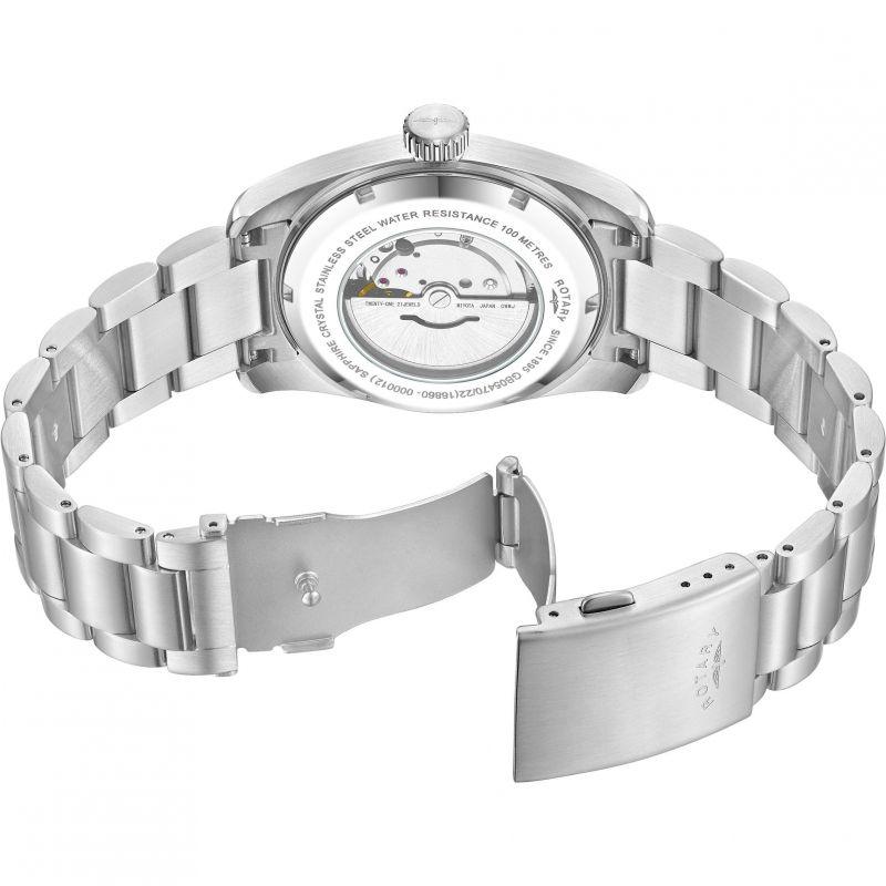 Rotary Commando Automatic Watch Men's Silver GB05470/22 - WatchStatus Ltd