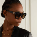 Gucci Emblem Ladies Sunglasses Havana Frame GG0327S-002