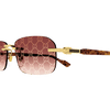 Gucci Sign Men's Sunglasses Gold Frame Monogram GG1221S-004 Gucci