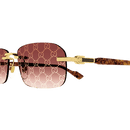 Gucci Sign Men's Sunglasses Gold Frame Monogram GG1221S-004