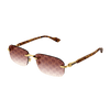 Gucci Sign Men's Sunglasses Gold Frame Monogram GG1221S-004 Gucci