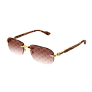 Gucci Sign Men's Sunglasses Gold Frame Monogram GG1221S-004