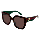 Gucci Sign Ladies Sunglasses Havana Frame GG1300S-002