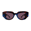 Gucci Emblem Ladies Sunglasses Havana Violet Frame GG1421S-003 Gucci