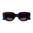 Gucci Emblem Ladies Sunglasses Havana Violet Frame GG1421S-003